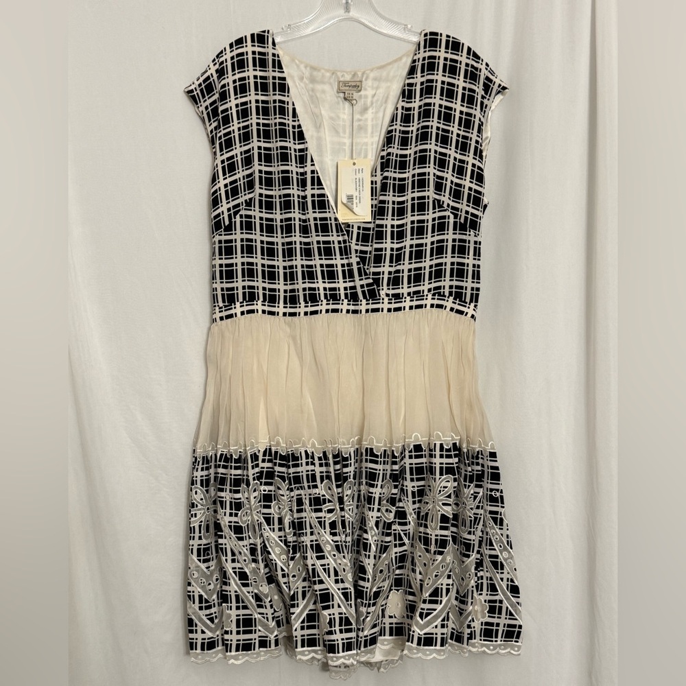 NWT Temperley London Black and White Patterned dress
